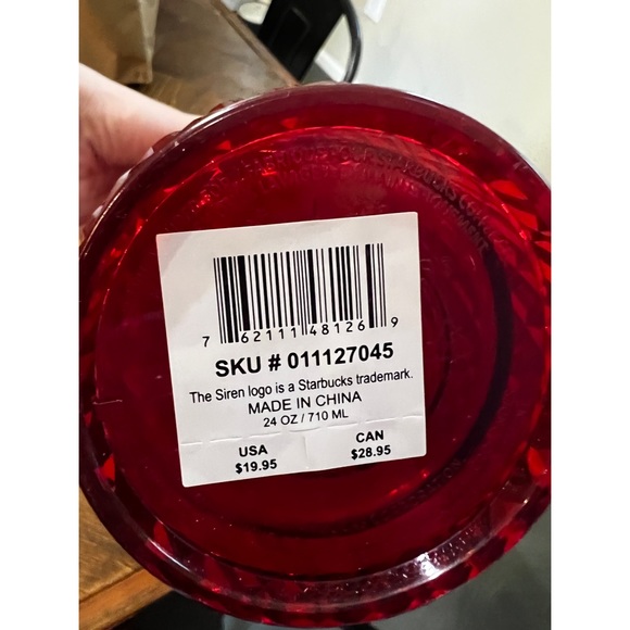Starbucks 2021 Venti Christmas red jeweled. New with tags - Picture 2 of 2